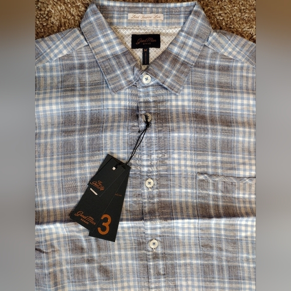 Good Man Brand Plaid Short Sleeve Button Down Shirt NWT - Picture 2 of 5